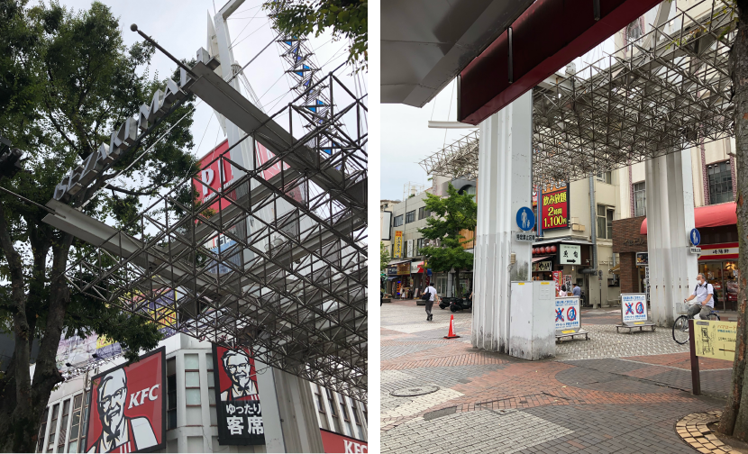 マリナード地下街伊勢佐木町出入口の階段を登るとイセザキモールです。